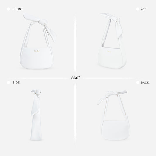 Shazory small vegan leather hobo bag front view