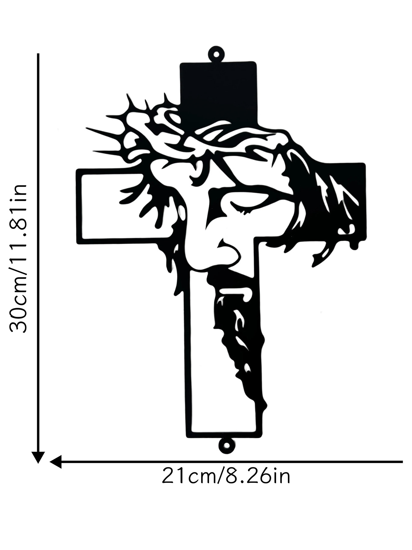 Shazory rustic metal cross wall art full product showcase
