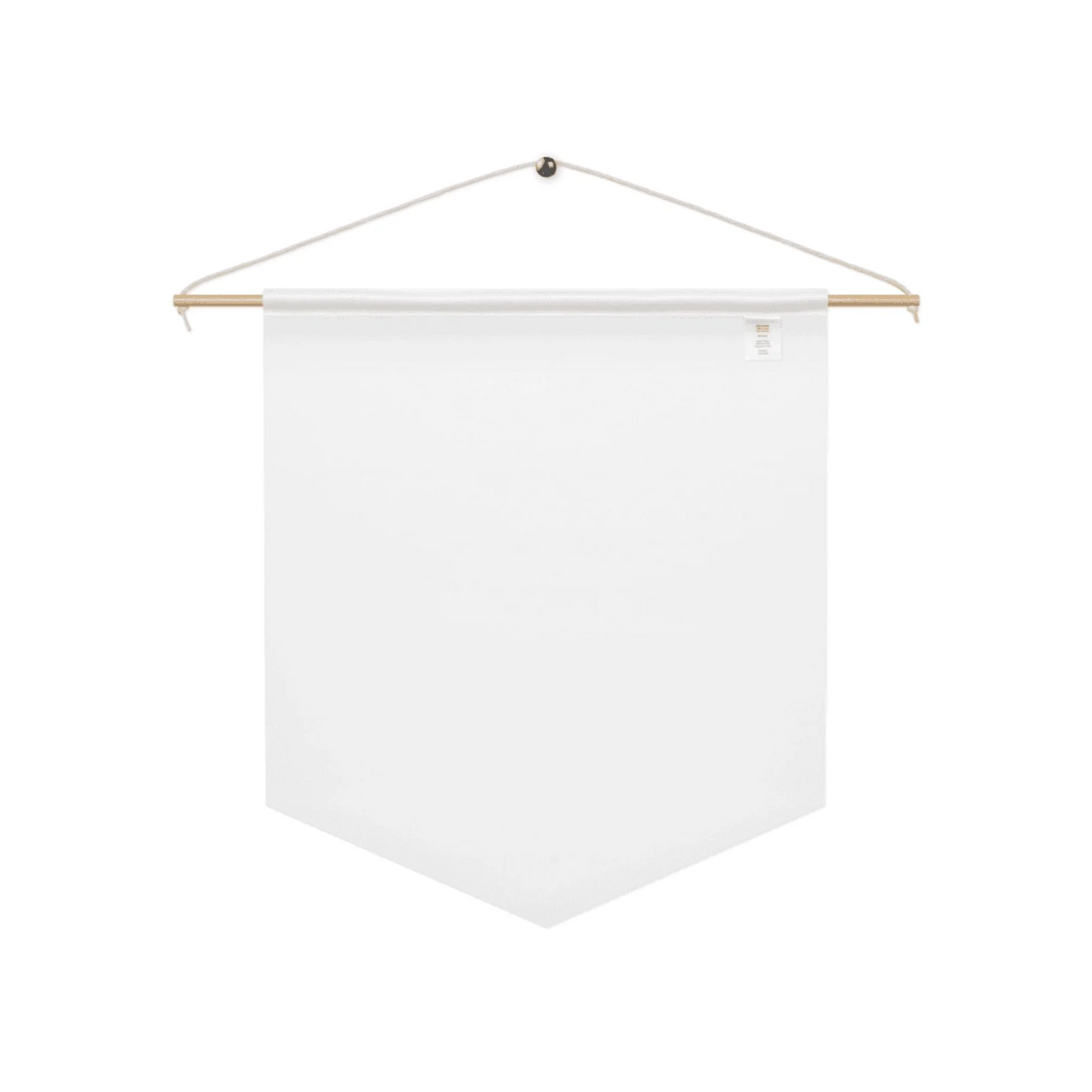 Alternate angle of custom pennant — personalized design with pennant