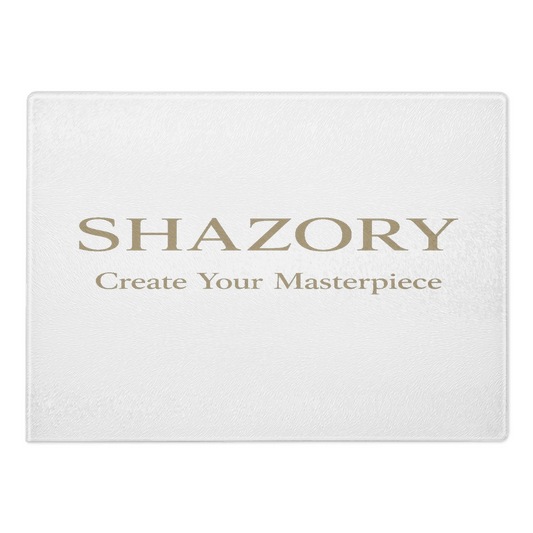 Front view of personalized glass cutting board — cutting board for everyday use