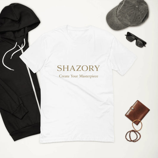 Men's Fitted T-Shirt — personalized photo or design printed on men's fitted t-shirt from Shazory