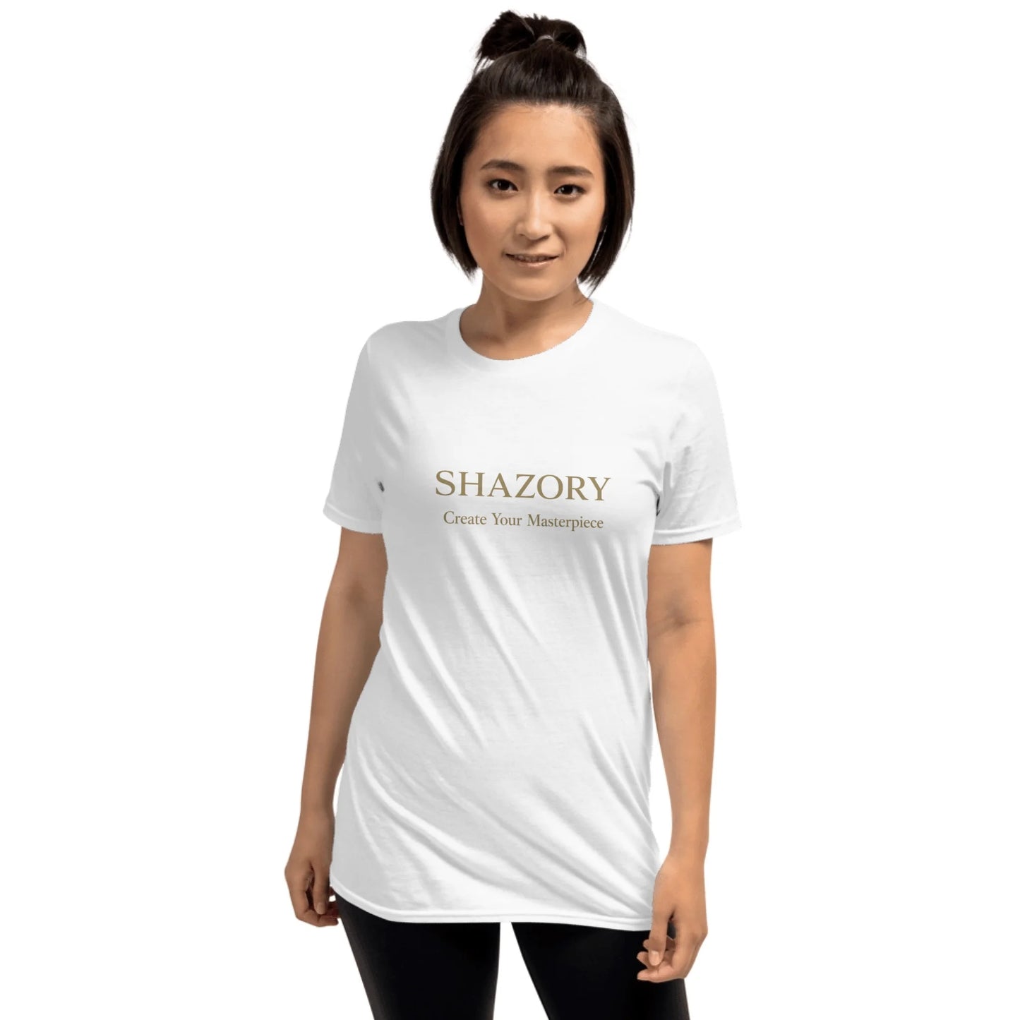 Lifestyle styling of personalized unisex basic softstyle t-shirt — apparel ready for daily use