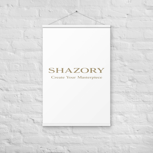 Front view of personalized enhanced matte poster with hanger — hanger poster for everyday wall display
