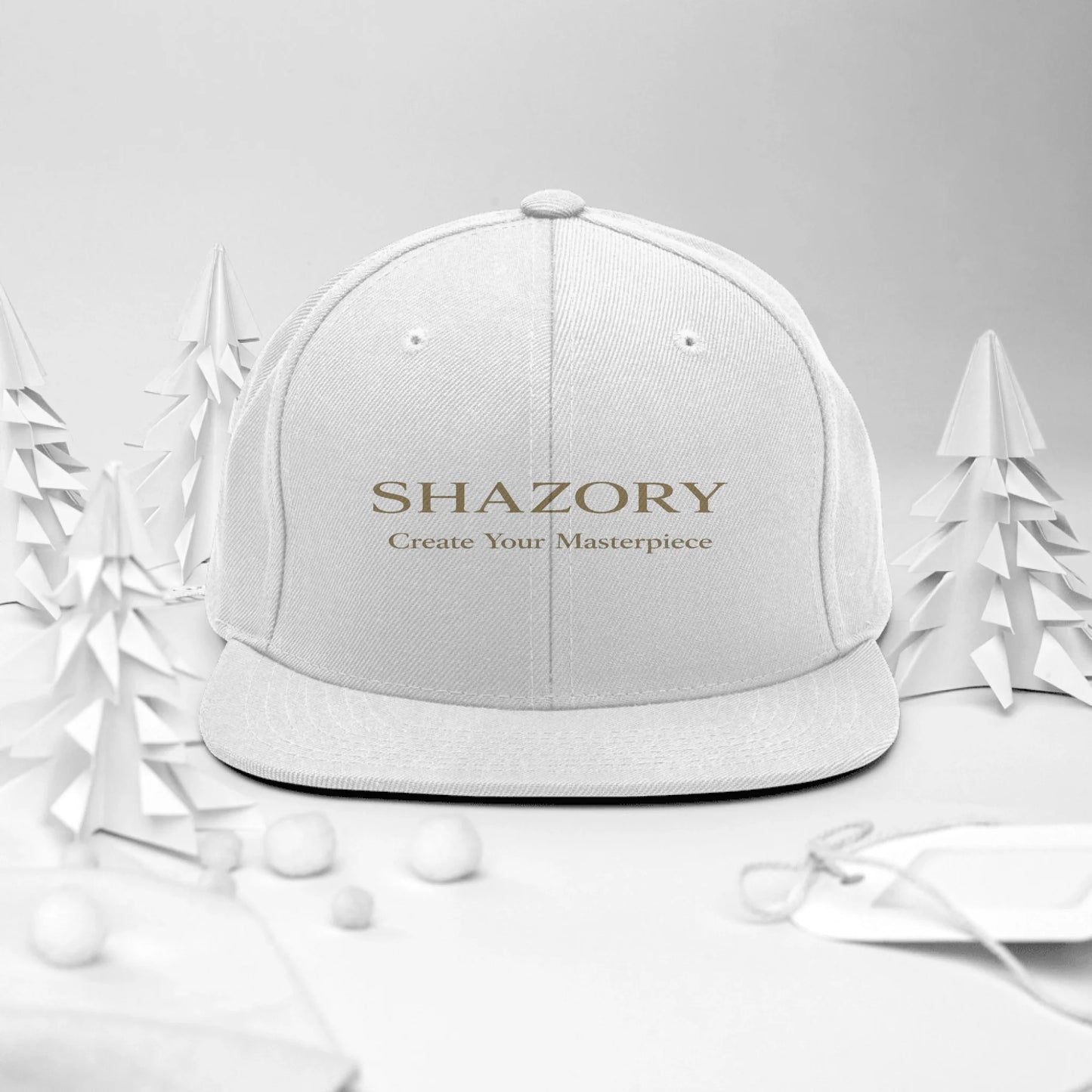 Shazory Custom Classic Snapback — embroidered eyelets ventilation close-up