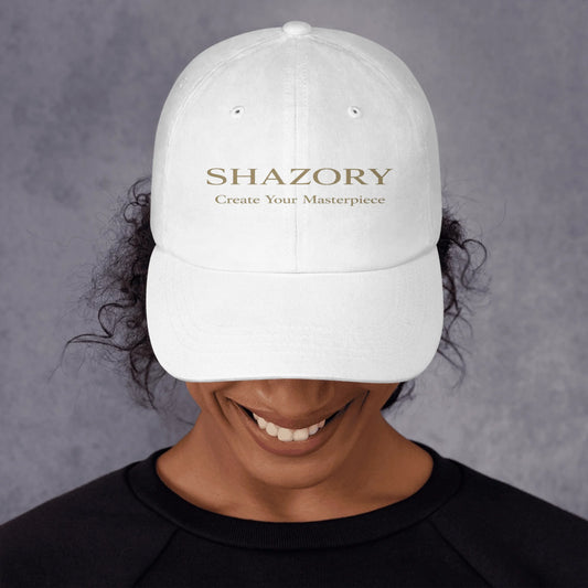 Shazory Custom Classic Dad Hat — main view with curved visor