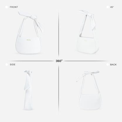 Shazory small vegan leather hobo bag front view