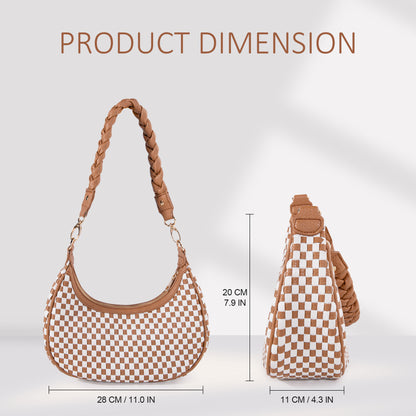 Shazory woven hobo bag weave texture close-up