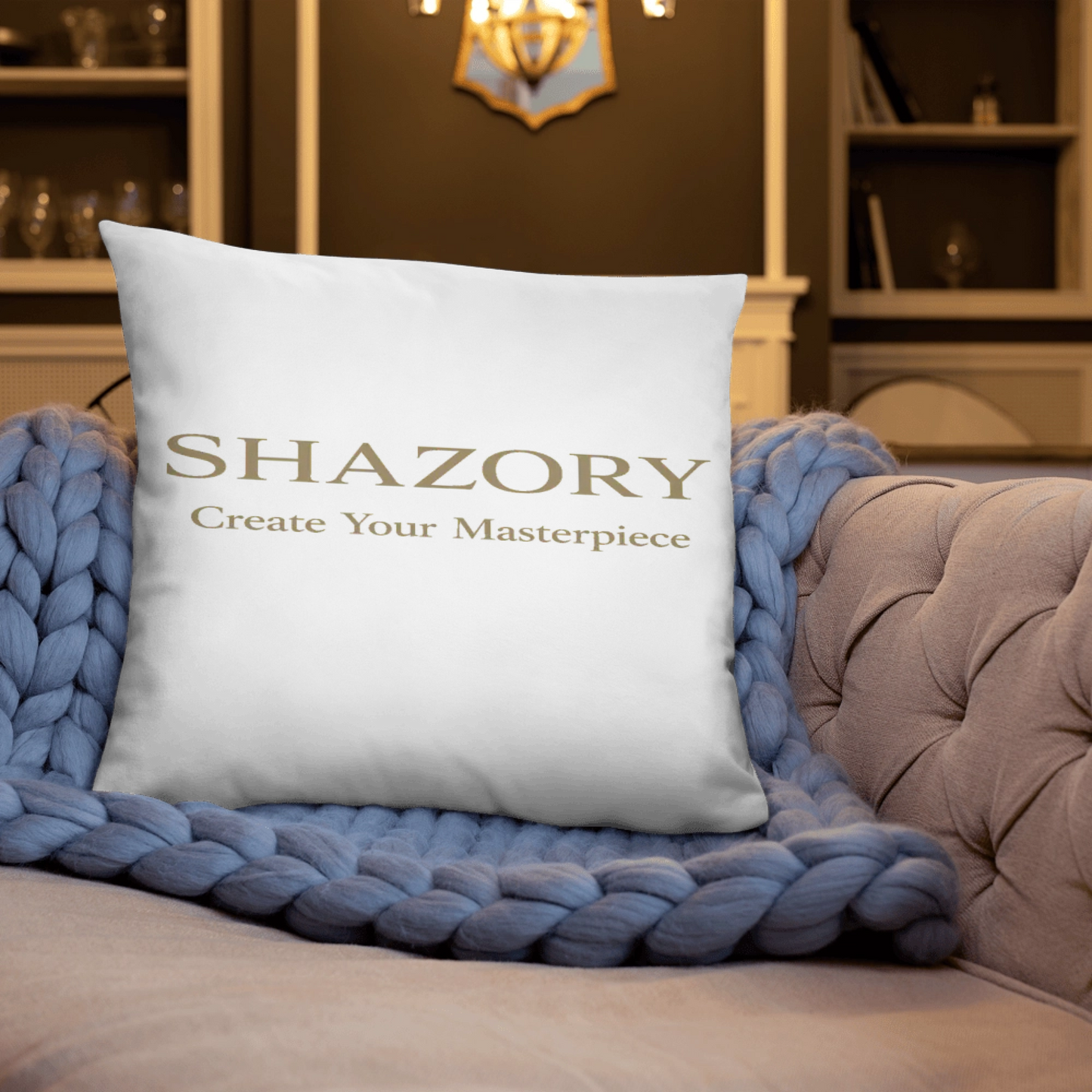 Custom all-over print pillow with personalized design from Shazory