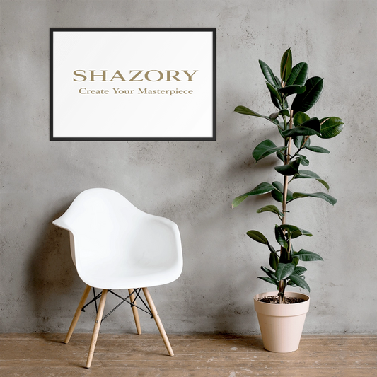 Front view of personalized matte framed wall art — wall art for everyday use