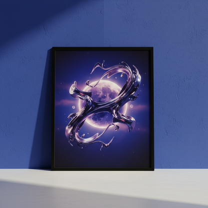 Custom matte framed wall art with personalized photo or artwork from Shazory