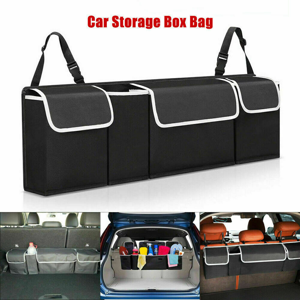 Shazory car trunk organizer hanging straps view