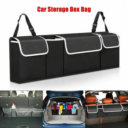 Shazory car trunk organizer hanging straps view