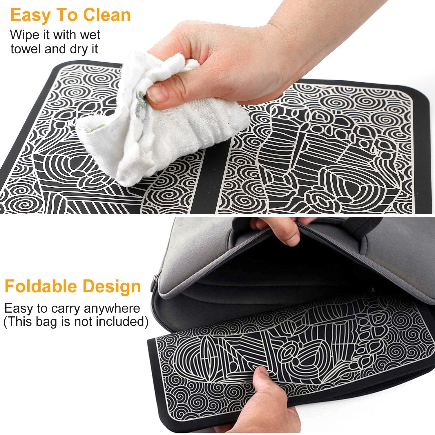 Shazory EMS foot pad surface texture close-up