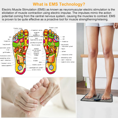 Shazory EMS foot massage pad rolled up view