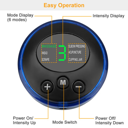 Shazory EMS foot pad control buttons detail