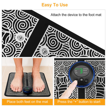 Shazory EMS foot pad charging port detail