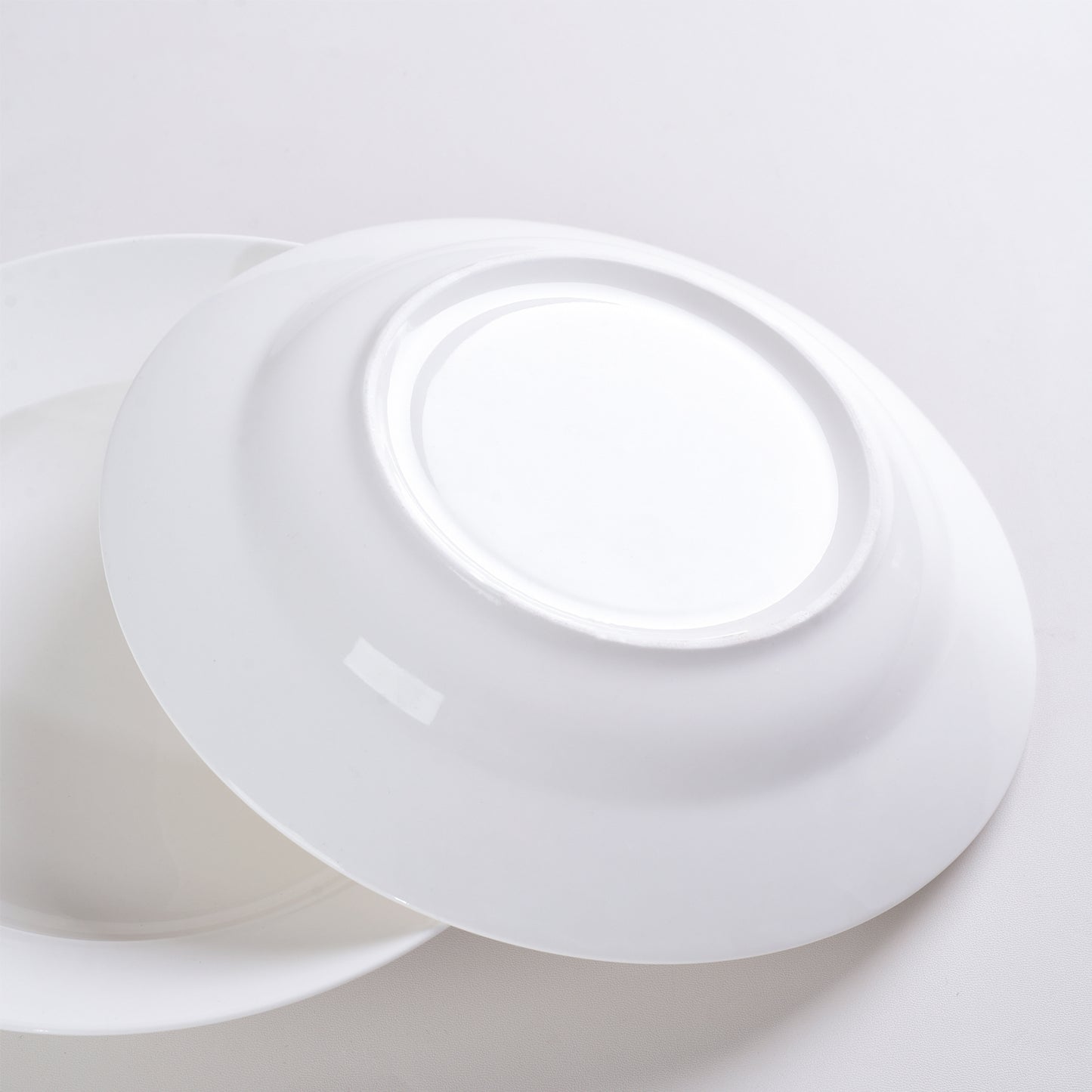 Shazory white ceramic plate scale and dimensions