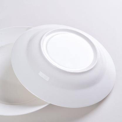 Shazory white ceramic plate scale and dimensions