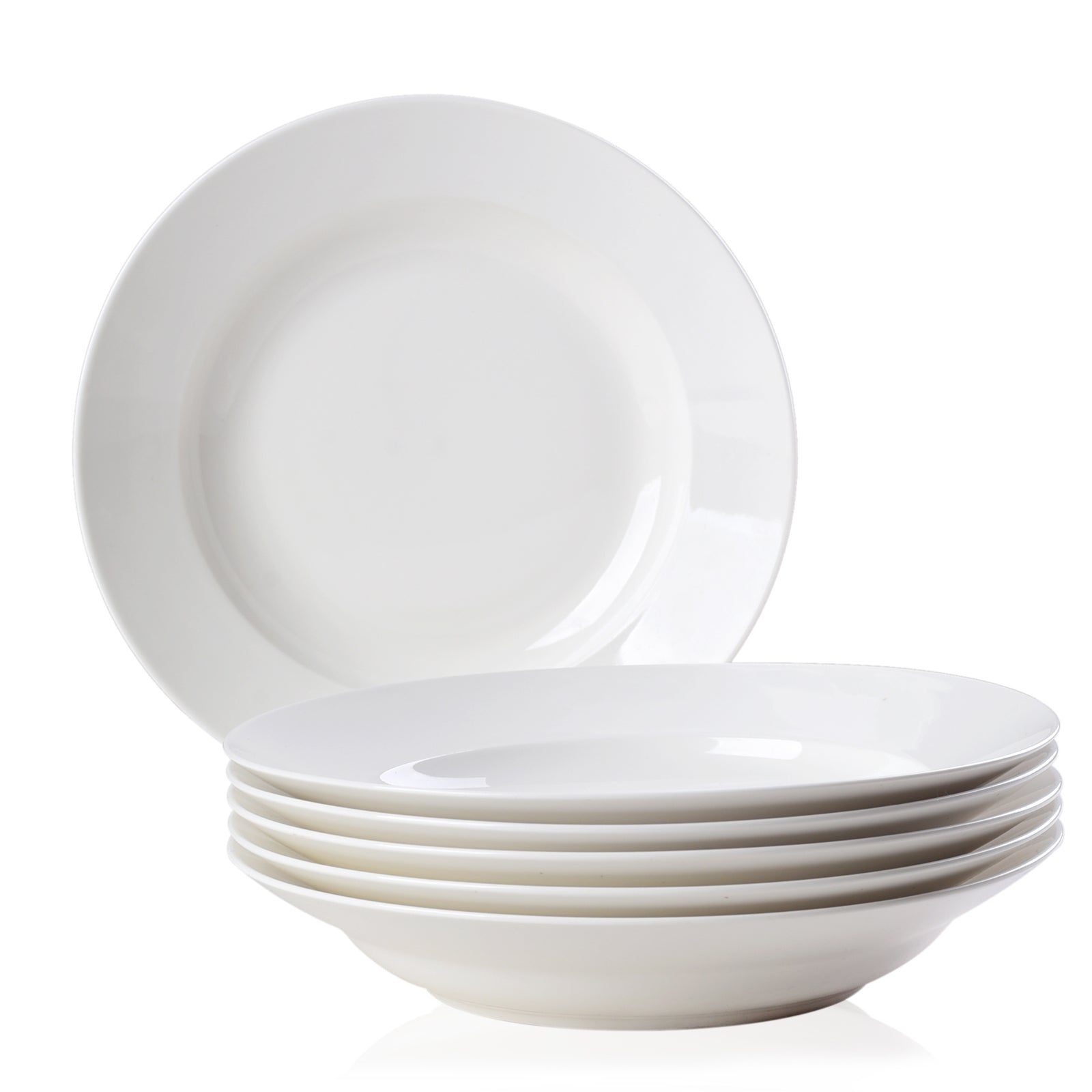Shazory white ceramic plates full set overview