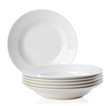 Shazory white ceramic plates full set overview