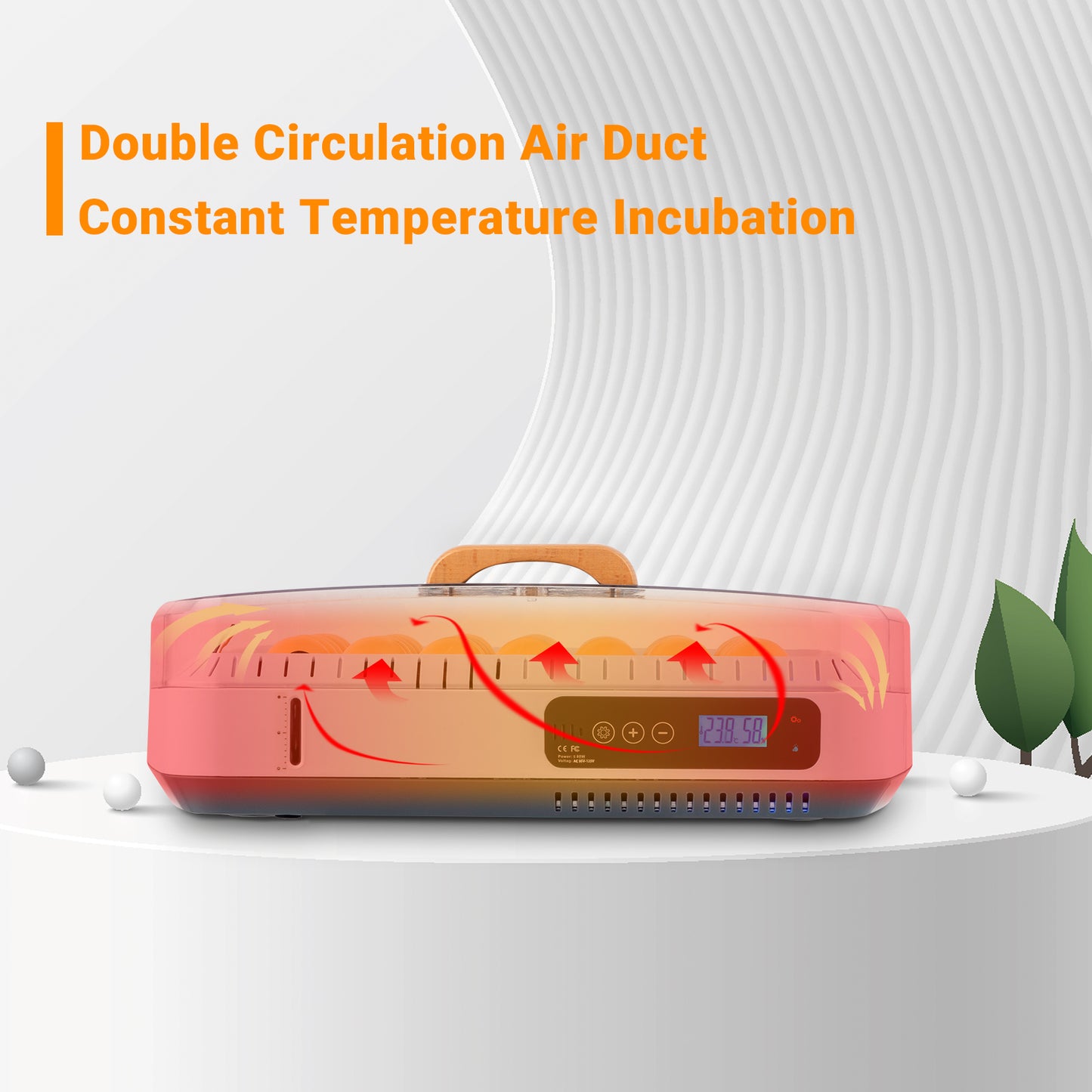 Shazory 35-egg incubator clear viewing cover