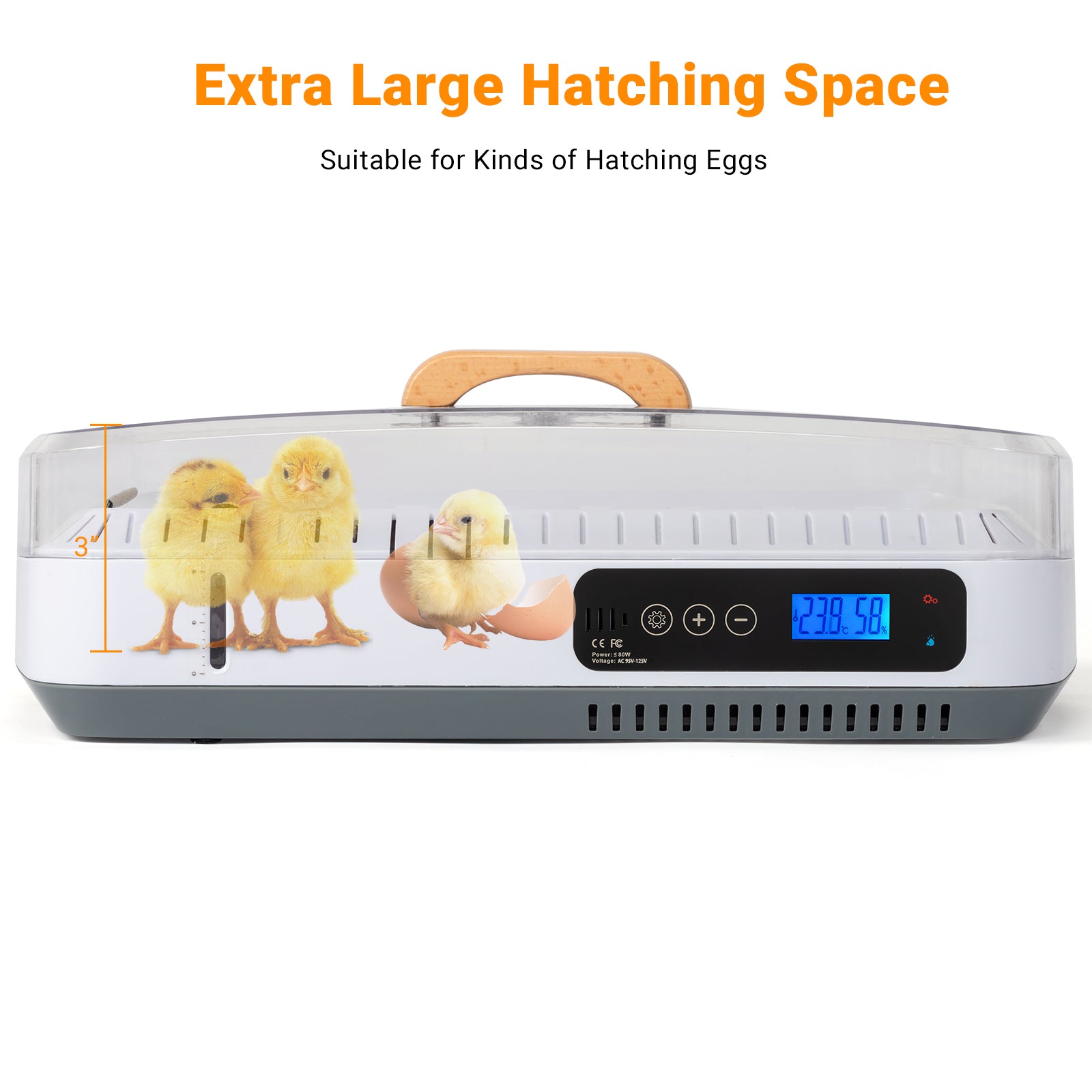 Shazory 35-egg incubator control panel close-up