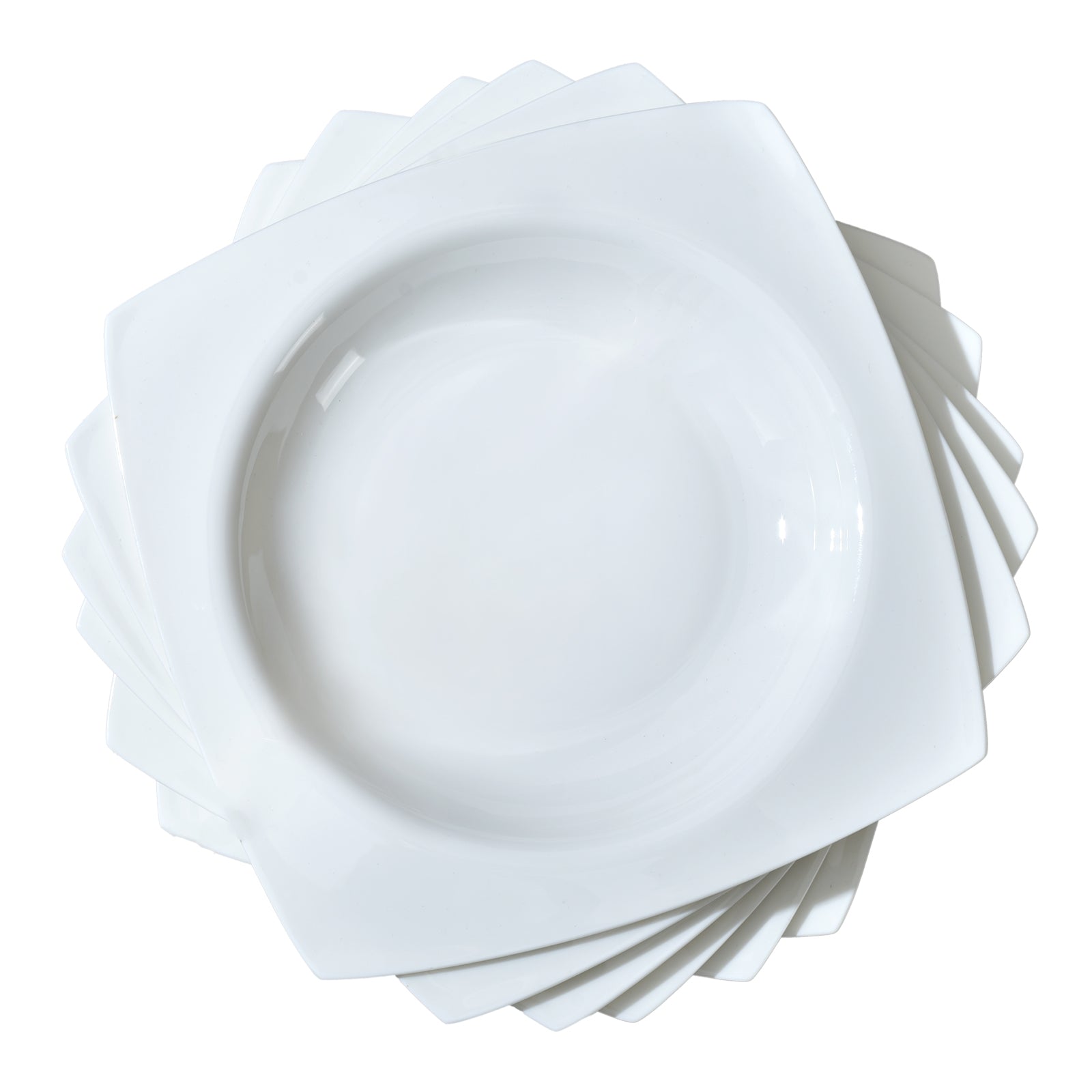 Shazory square ceramic plate angle profile view