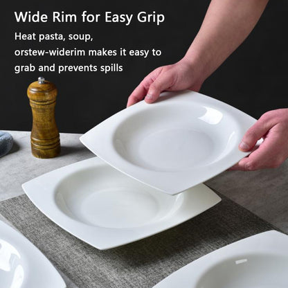 Shazory square ceramic plate dinnerware lifestyle