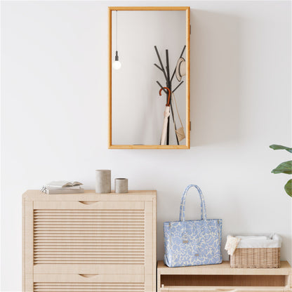 Shazory bamboo bathroom cabinet drawer detail