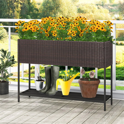 Shazory rattan planter styled outdoor scene