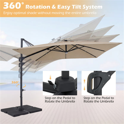 Shazory patio umbrella canopy close-up