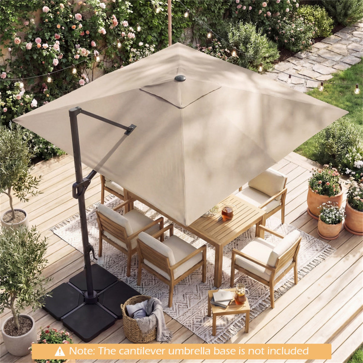 Shazory patio umbrella dimensions and scale