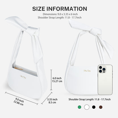 Shazory small hobo bag knot strap detail