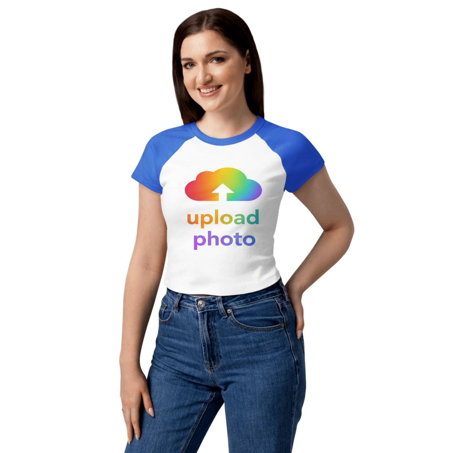 Shazory Custom Micro-Rib Raglan Baby Tee | Premium Y2K Retro Fit