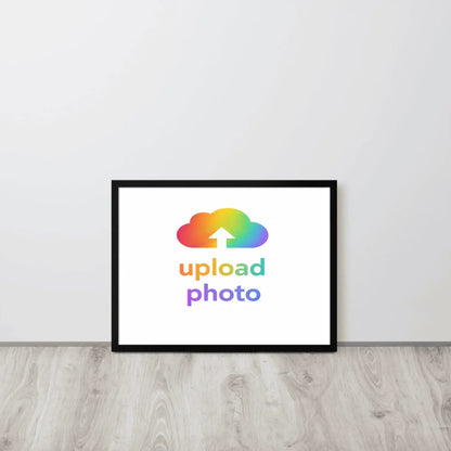 Shazory Custom Velvet-Matte Art framed wall art featuring colorful upload photo design