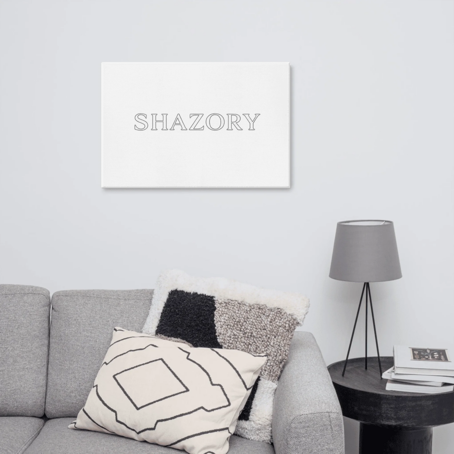 Alternate angle of custom gallery-wrapped canvas wall art — personalized design with canvas print
