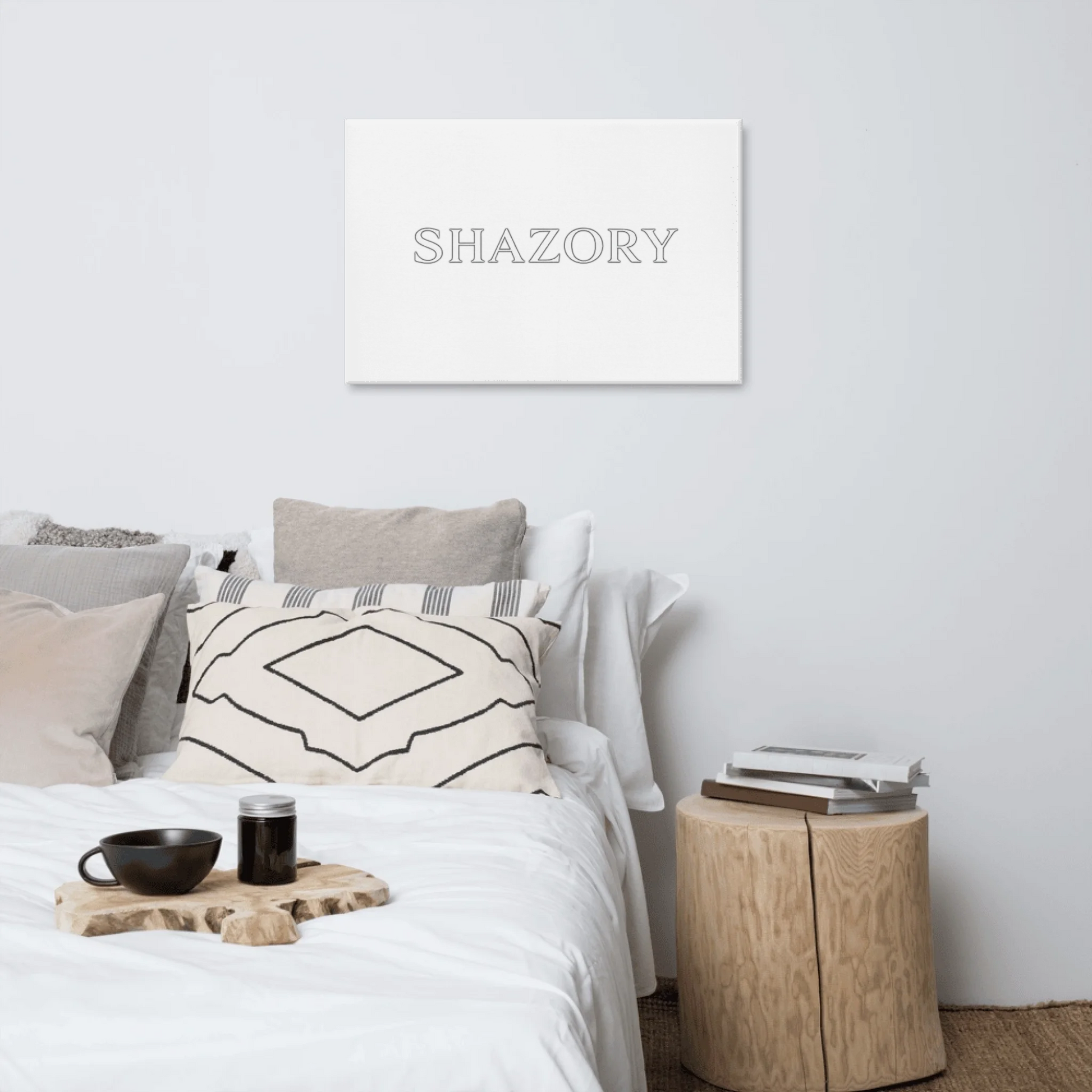 Made-to-order Shazory gallery-wrapped canvas wall art — personalized canvas print gift