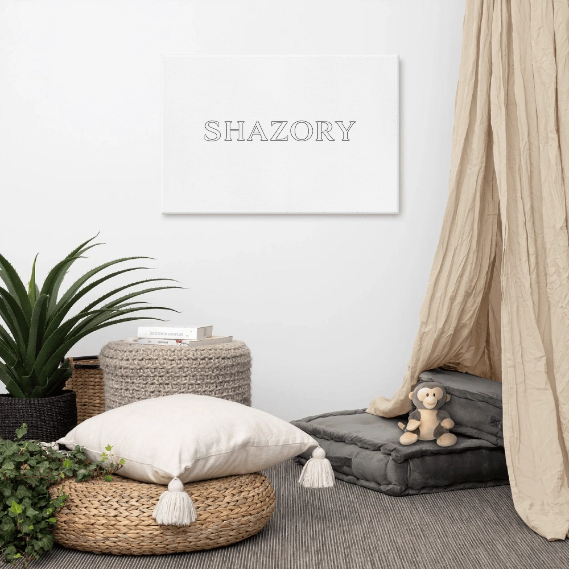 Personalized gallery-wrapped canvas wall art in alternate color — custom photo or design print