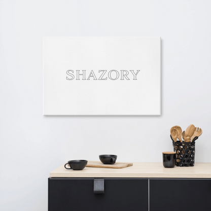 Side profile of custom gallery-wrapped canvas wall art — personalized wall art detail