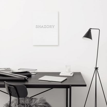 Detail texture macro of custom gallery-wrapped canvas wall art — premium canvas print finish