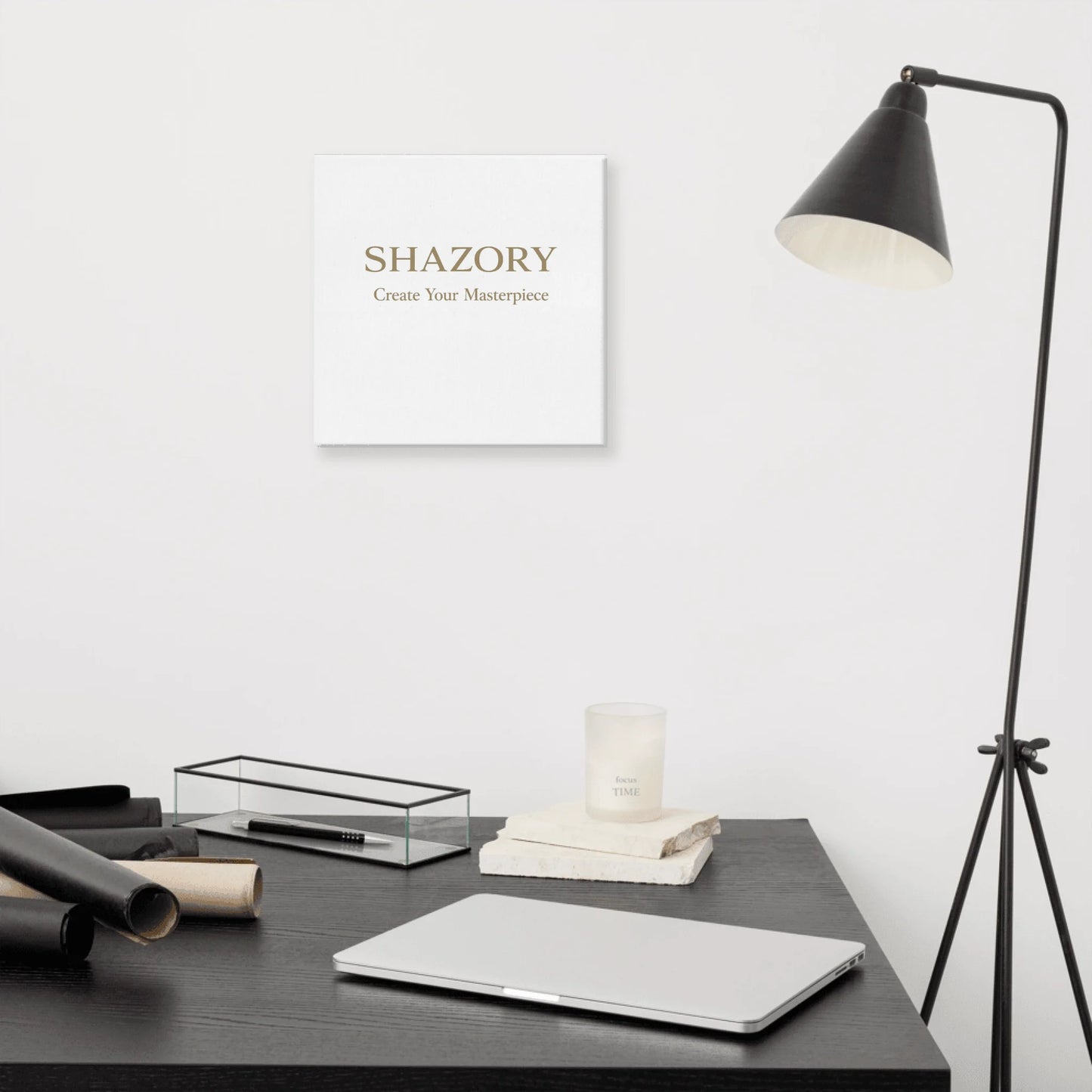Detail shot of personalized gallery-wrapped canvas wall art — fade-resistant photo or design print