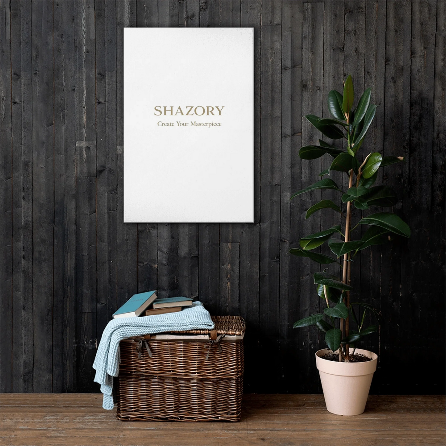 Personalized gallery-wrapped canvas wall art in alternate color — custom photo or design print