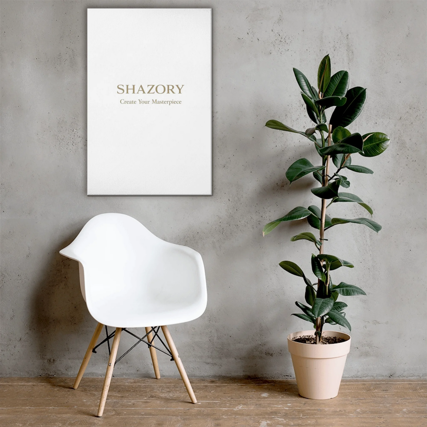 Side profile of custom gallery-wrapped canvas wall art — personalized canvas print detail