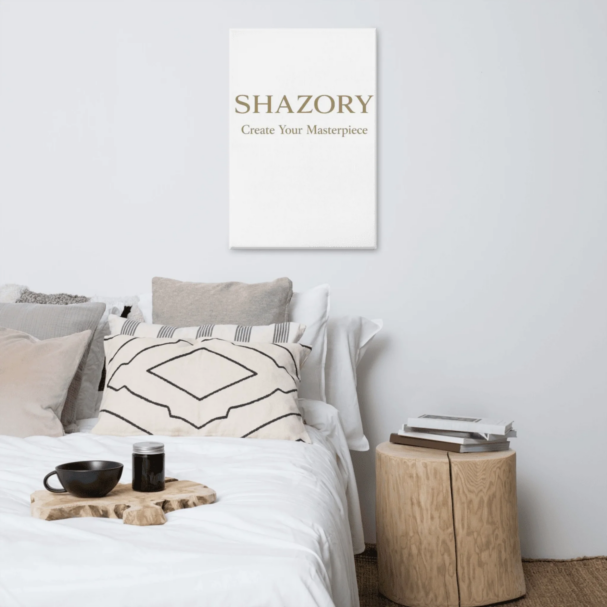 Personalized gallery-wrapped canvas wall art detail — custom photo or artwork design