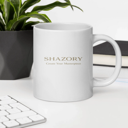 Made-to-order Shazory white glossy mug — personalized ceramic mug gift
