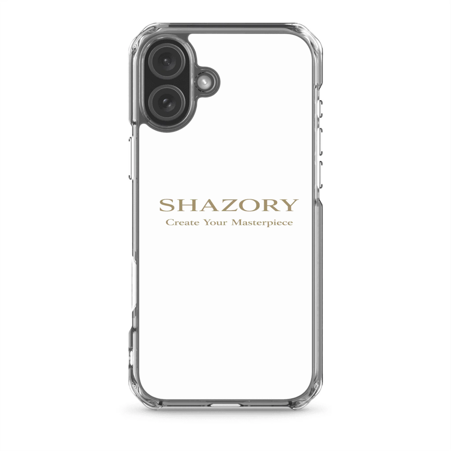 Personalized clear iPhone 16 Plus case — custom photo design on transparent base for daily carry