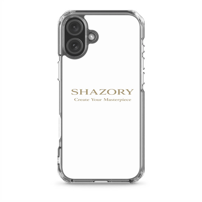Personalized clear iPhone 16 Plus case — custom photo design on transparent base for daily carry