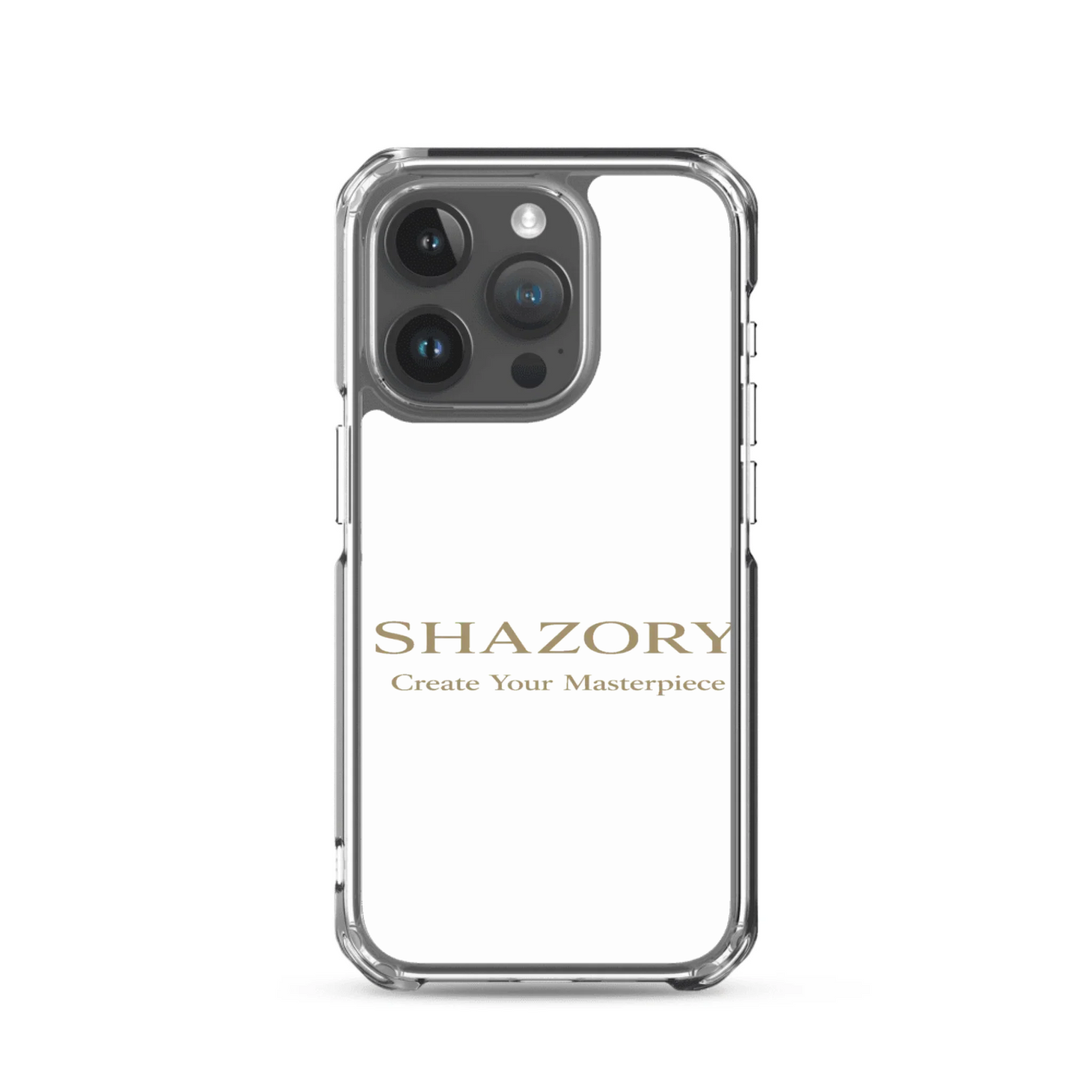 Custom clear iPhone 15 Pro case — personalized photo or design on slim transparent everyday phone accessory