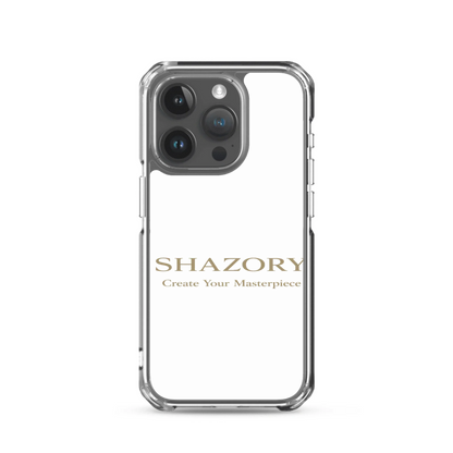 Custom clear iPhone 15 Pro case — personalized photo or design on slim transparent everyday phone accessory