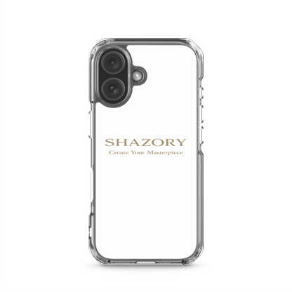 Custom clear iPhone 16 case — personalized photo or artwork printed on slim transparent everyday case